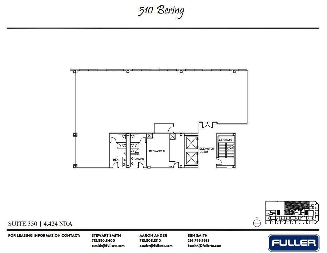 510 Bering Dr, Houston, TX à louer Plan d’étage– Image 1 sur 1