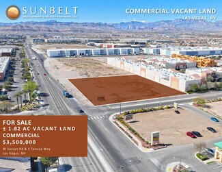 Plus de détails pour 7360 Sunset Road, Las Vegas, NV - Terrain à vendre