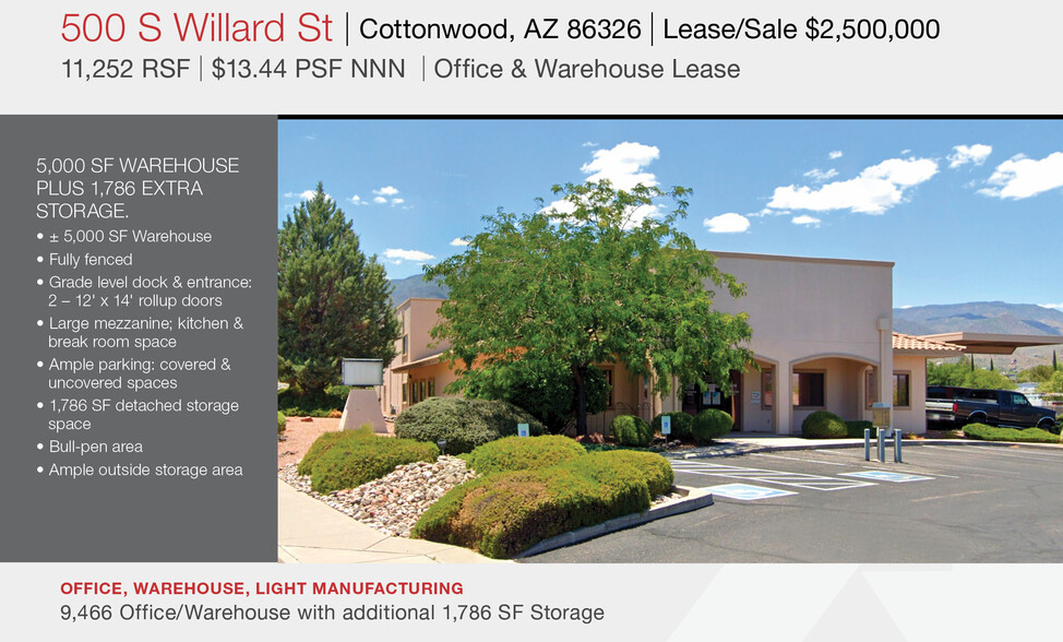 500 S Willard St, Cottonwood, AZ à louer - Photo de l’immeuble – Image 2 sur 45