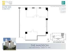 15851 Dallas Pkwy, Addison, TX à louer Plan d’étage– Image 1 sur 1