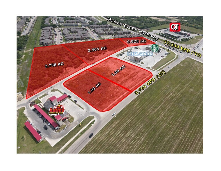 SEC I-820 & Marine Creek Pkwy, Fort Worth, TX à vendre - Aérien – Image 1 sur 4