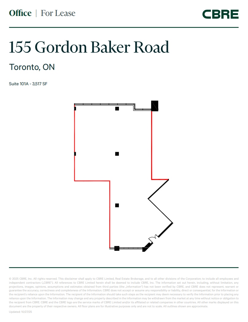155 Gordon Baker Rd, Toronto, ON à louer Plan d’étage– Image 1 sur 1