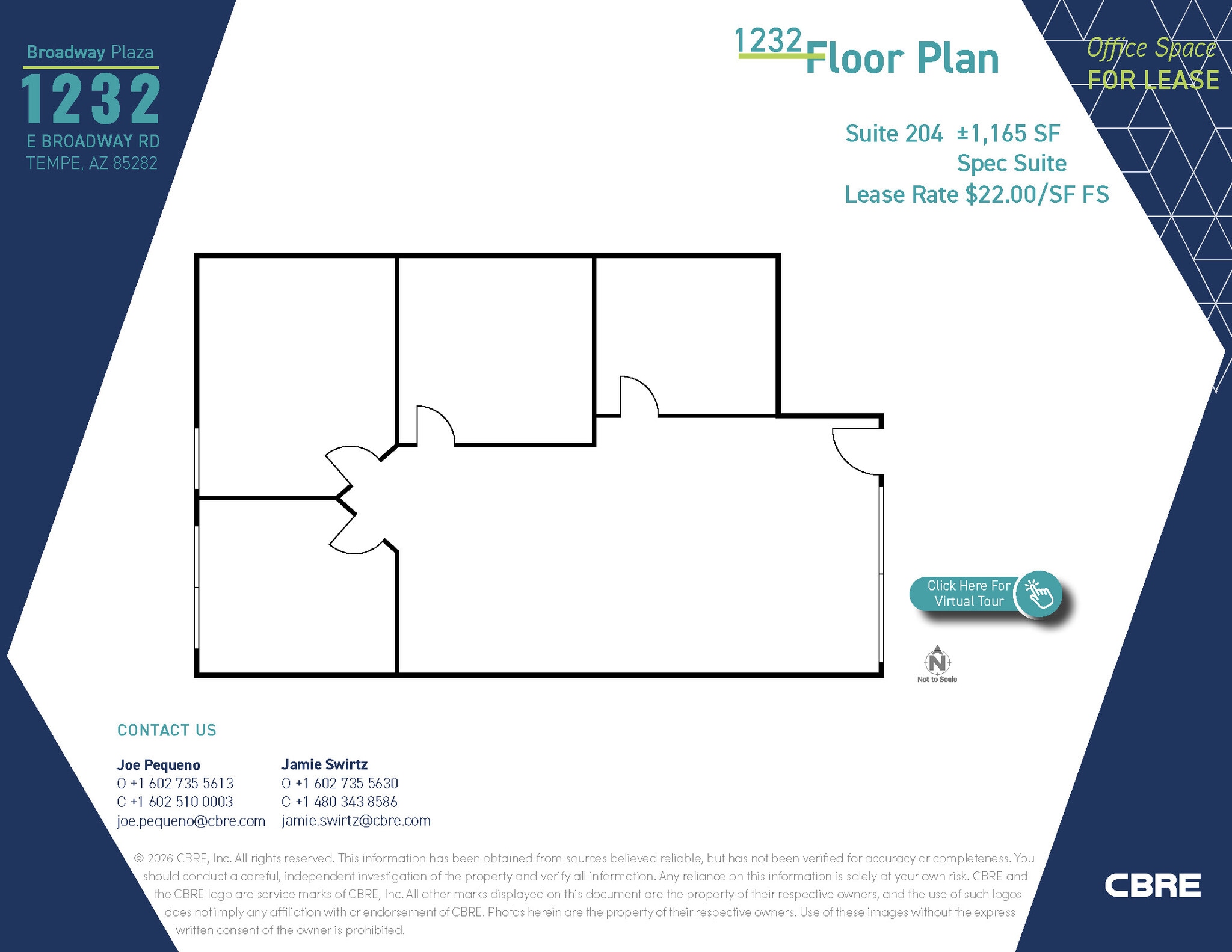 1232 E Broadway Rd, Tempe, AZ à louer Plan d’étage– Image 1 sur 1