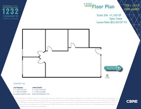 1232 E Broadway Rd, Tempe, AZ à louer Plan d’étage– Image 1 sur 1