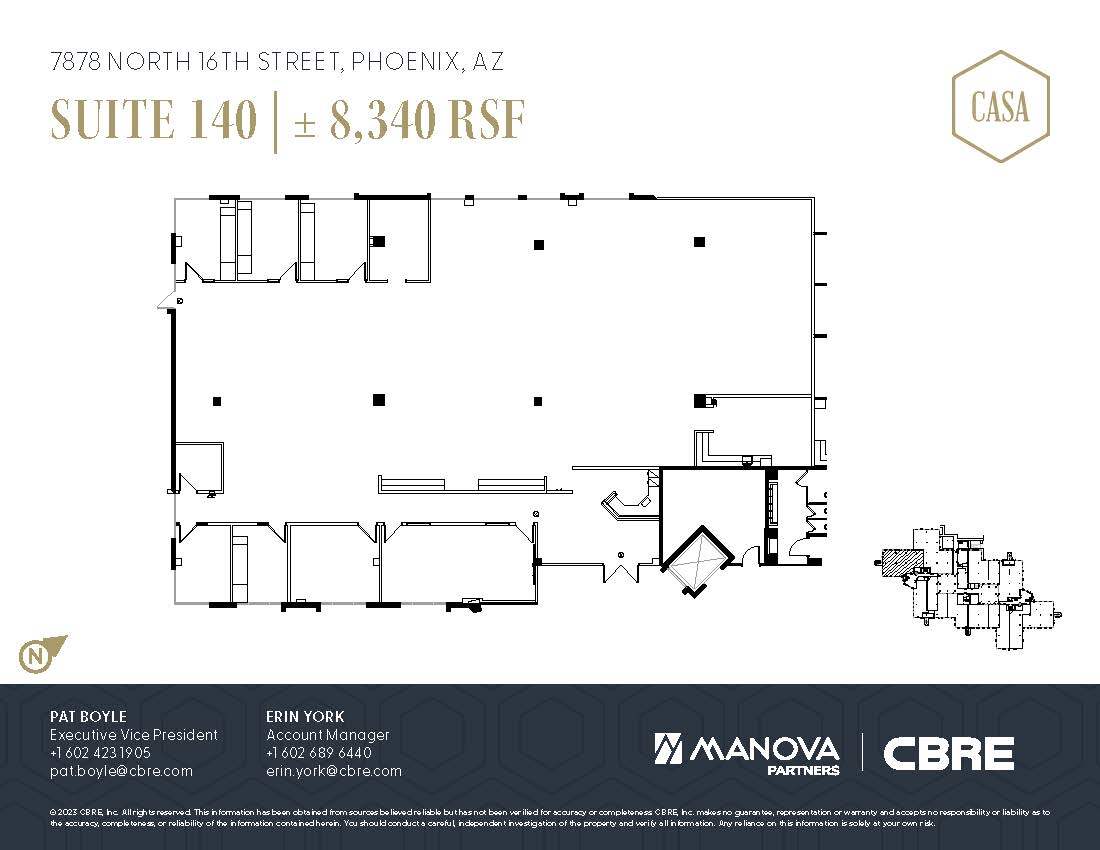 7878 N 16th St, Phoenix, AZ à louer Plan d’étage– Image 1 sur 2