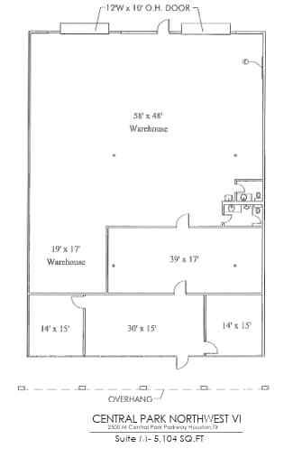 2500 Central Pky, Houston, TX à louer Plan d’étage– Image 1 sur 1