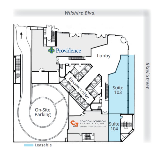 1100 Wilshire Blvd, Los Angeles, CA à louer Plan d’étage– Image 1 sur 1