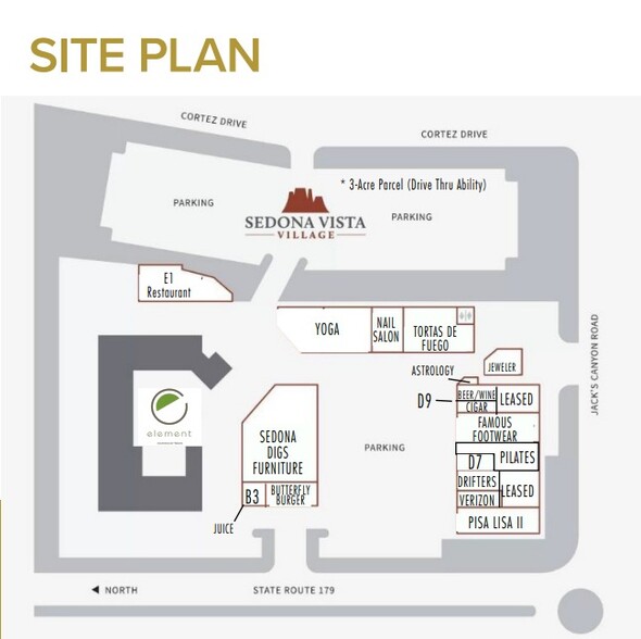6601 Highway 179, Sedona, AZ à louer - Plan de site – Image 2 sur 3
