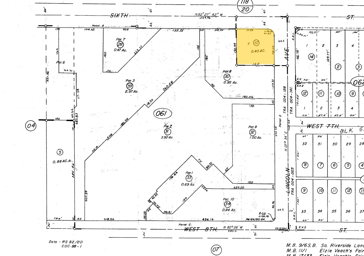 1106 W 6th St, Corona, CA à louer Plan cadastral– Image 1 sur 3