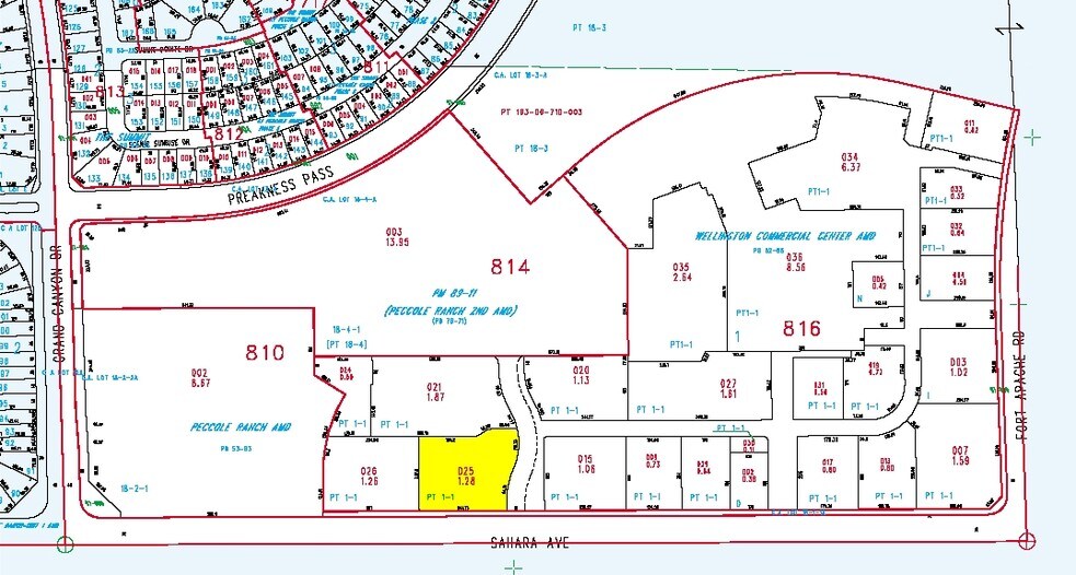 9560 W Sahara Ave, Las Vegas, NV à louer - Plan cadastral – Image 2 sur 3