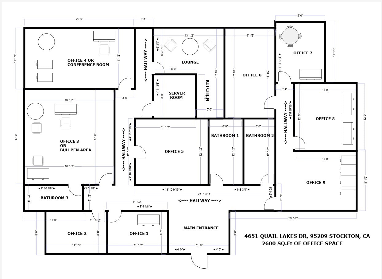 4651 Quail Lakes Dr, Stockton, CA à louer Plan d’étage– Image 1 sur 1