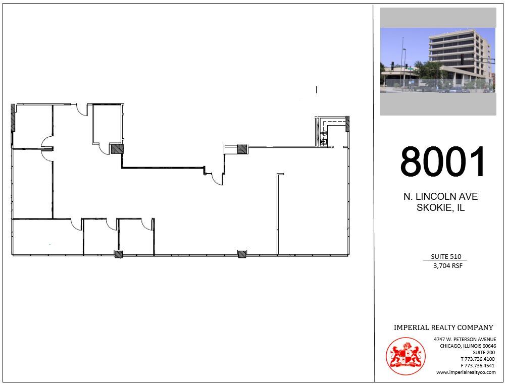 8001 Lincoln Ave, Skokie, IL à louer Plan d’étage– Image 1 sur 8