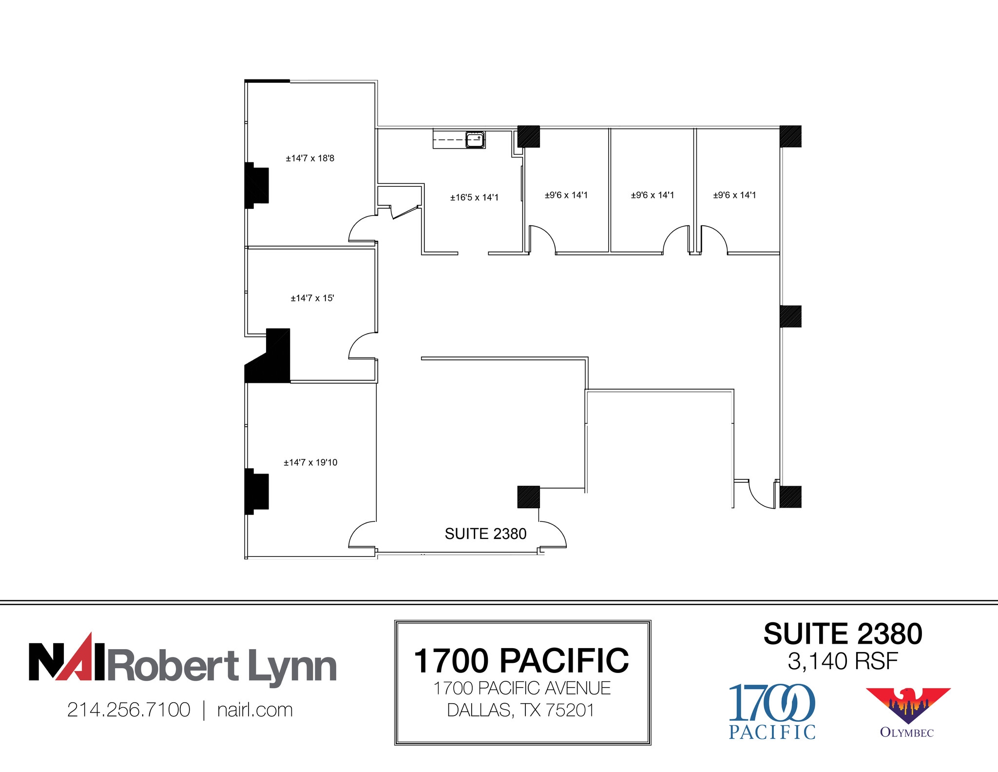 1700 Pacific Ave, Dallas, TX à louer Plan d’étage– Image 1 sur 1