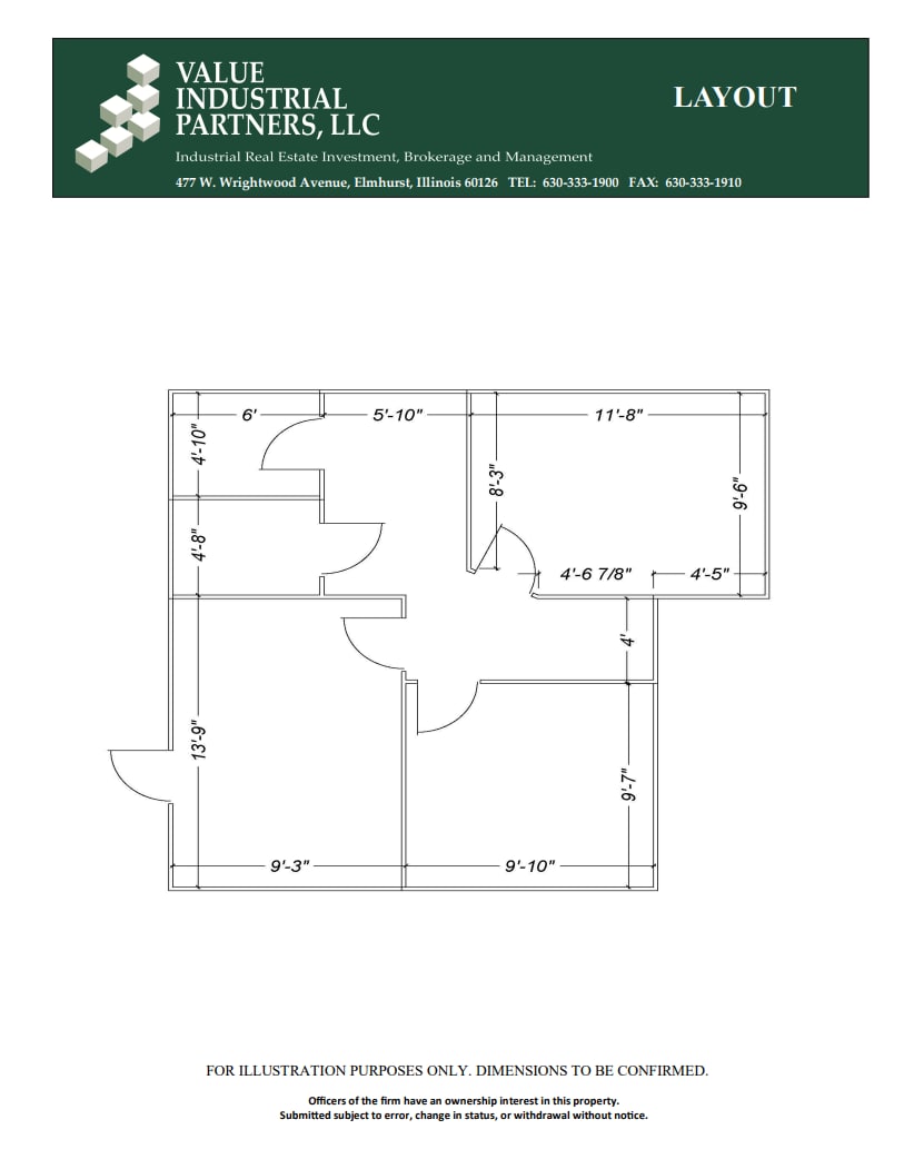 245 W Roosevelt Rd, West Chicago, IL à louer Plan d’étage– Image 1 sur 1
