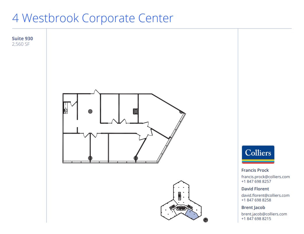 4 Westbrook Corporate Ctr, Westchester, IL à louer Plan d’étage– Image 1 sur 1