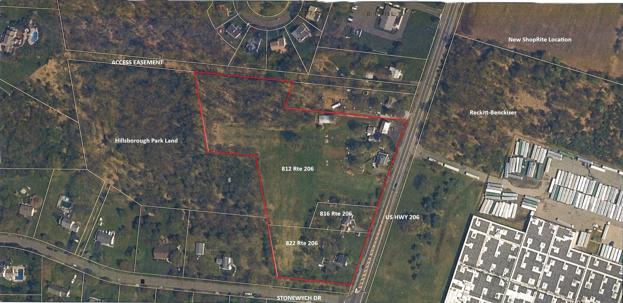 812-822 US Highway 206, Hillsborough, NJ à vendre Plan de site– Image 1 sur 10