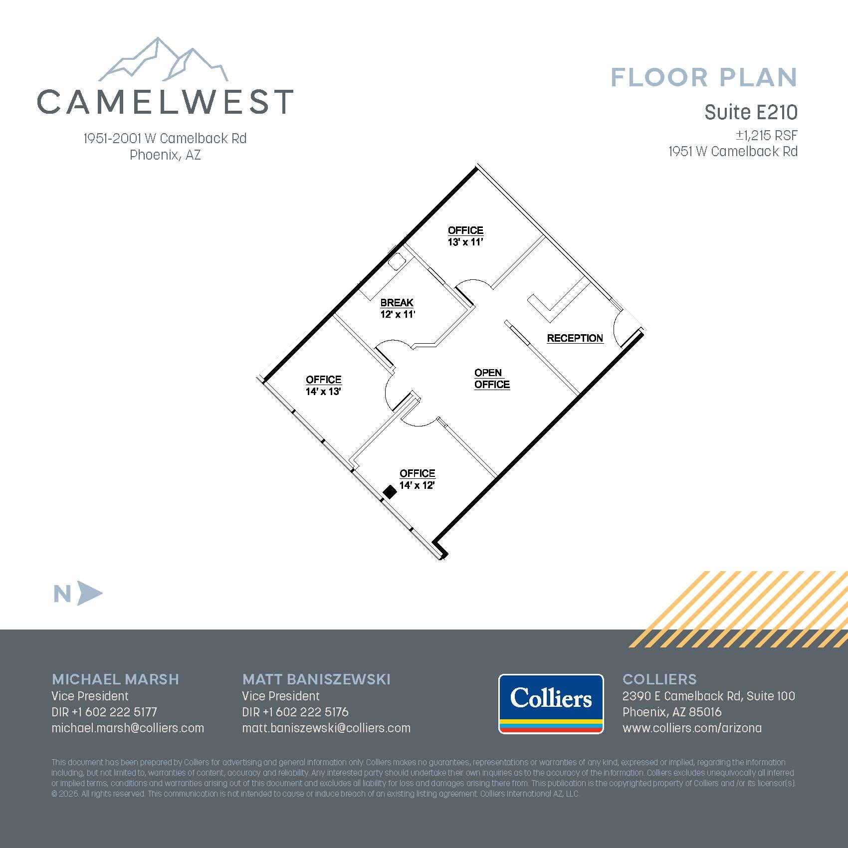 2001 W Camelback Rd, Phoenix, AZ à louer Plan d’étage– Image 1 sur 1