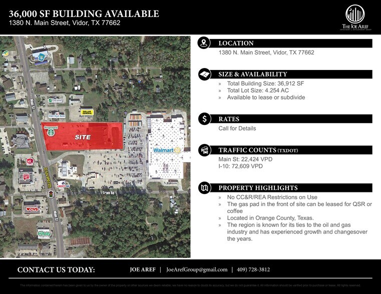 1380 N Main St, Vidor, TX à louer - Photo de l’immeuble – Image 2 sur 8