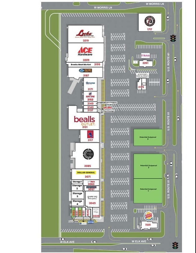 1505-1715 N Highway 81, Duncan, OK à louer Plan de site– Image 1 sur 1