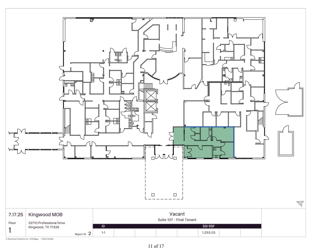 22710 Professional Dr, Kingwood, TX à louer Plan d’étage– Image 1 sur 1