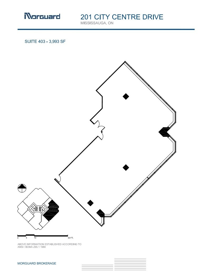 201 City Centre Dr, Mississauga, ON à louer Plan d’étage– Image 1 sur 1