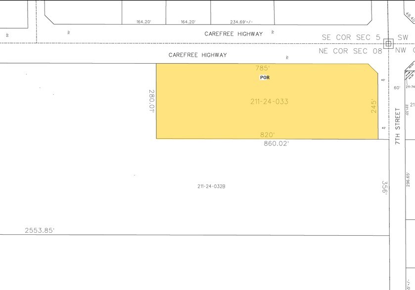 515 E Carefree Hwy, Phoenix, AZ à louer - Plan cadastral – Image 3 sur 3
