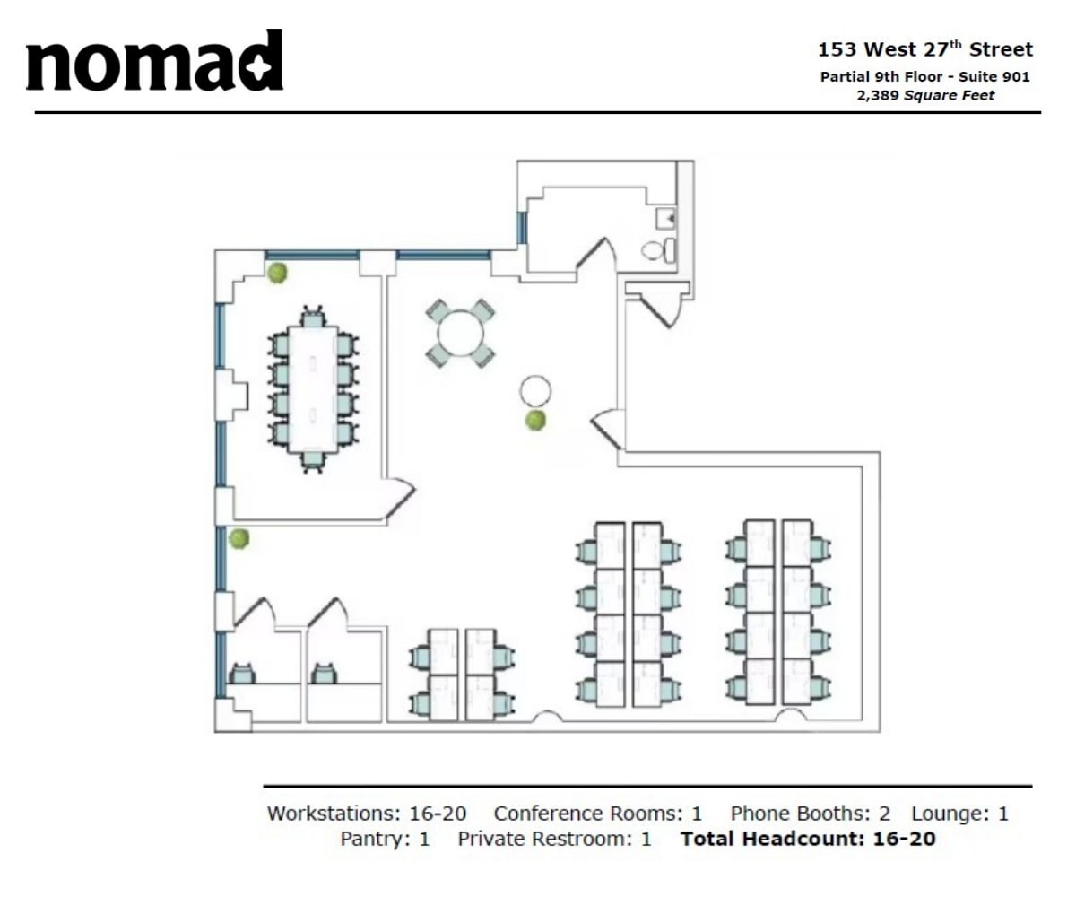 153 W 27th St, New York, NY à louer Plan d’étage– Image 1 sur 5