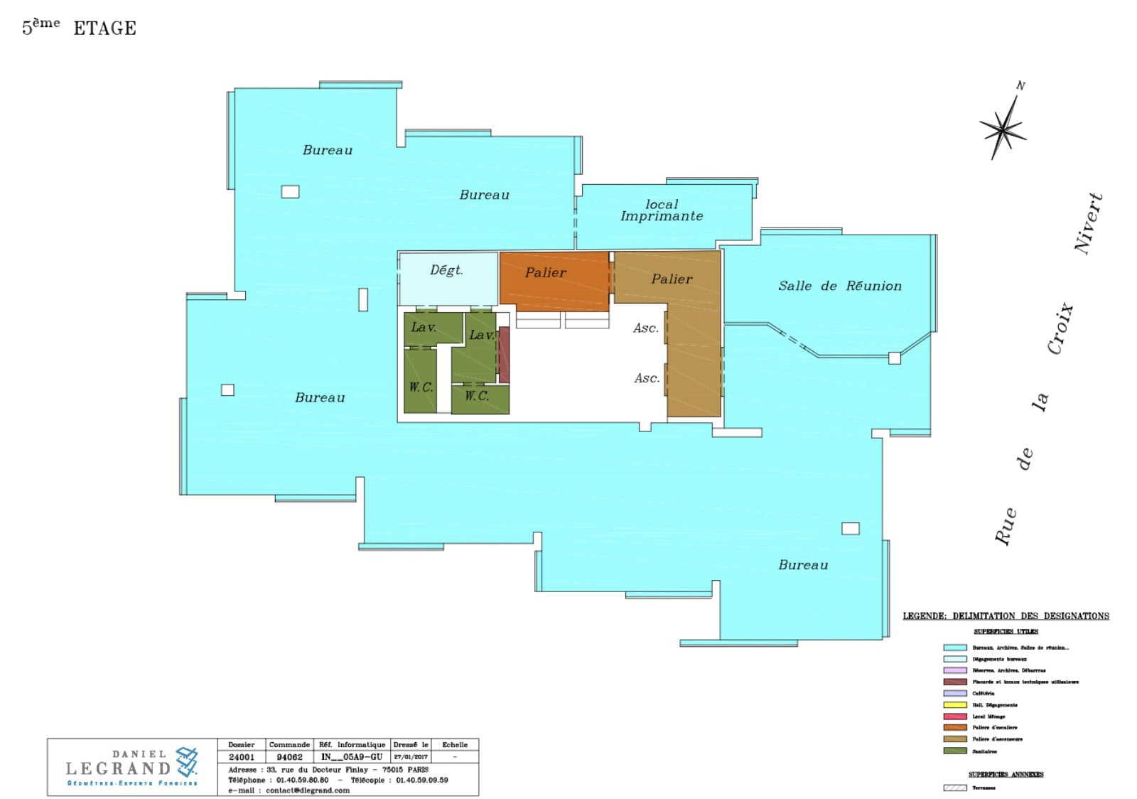 202 Rue De La Croix Nivert, Paris à louer Plan d’étage– Image 1 sur 17