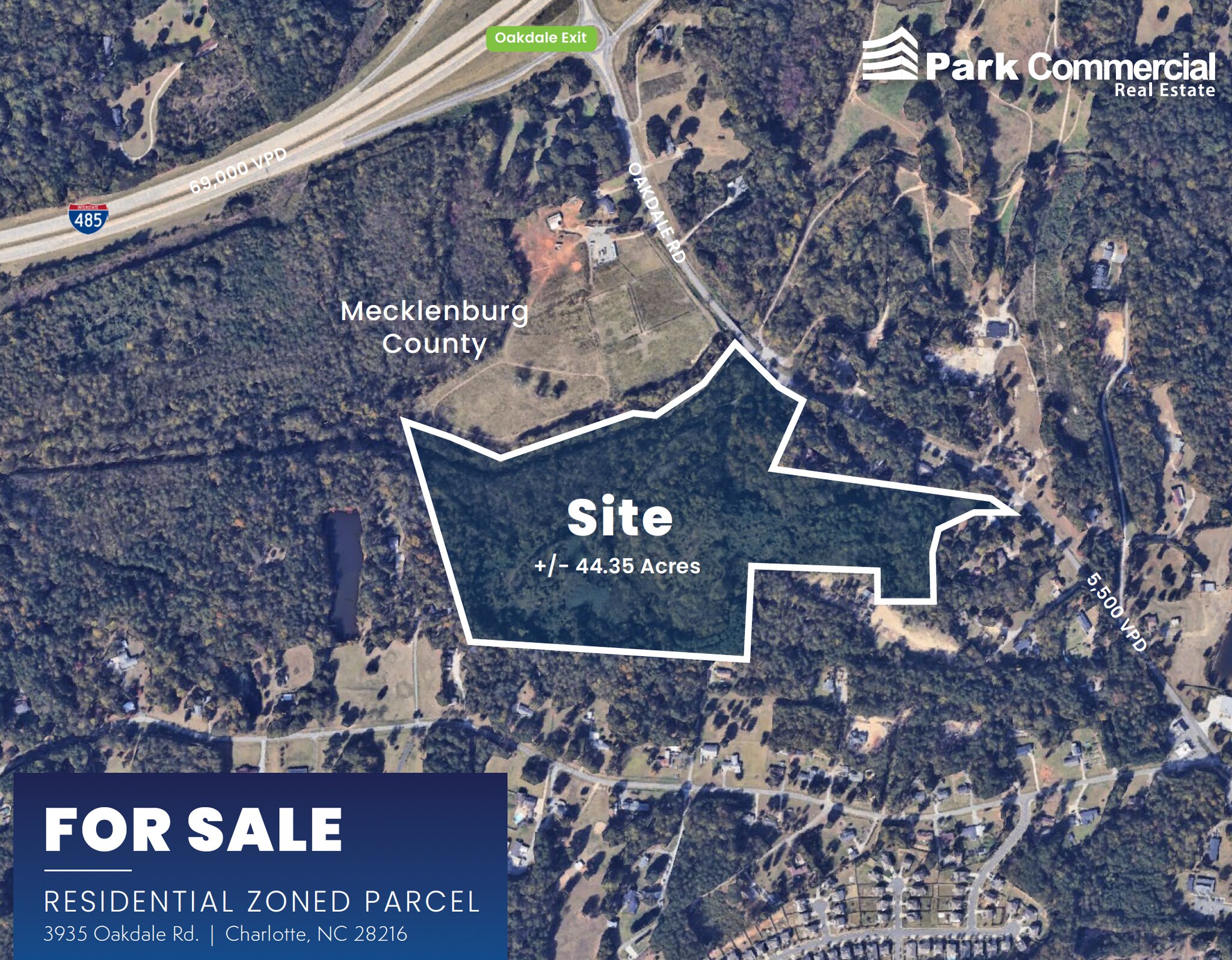 3935 Oakdale Rd, Charlotte, NC à vendre Aérien– Image 1 sur 2