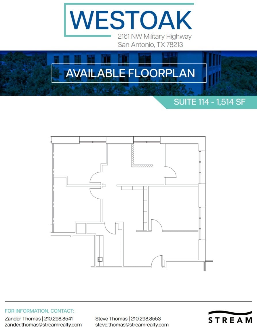 2161 NW Military Hwy, San Antonio, TX à louer Plan d’étage– Image 1 sur 1