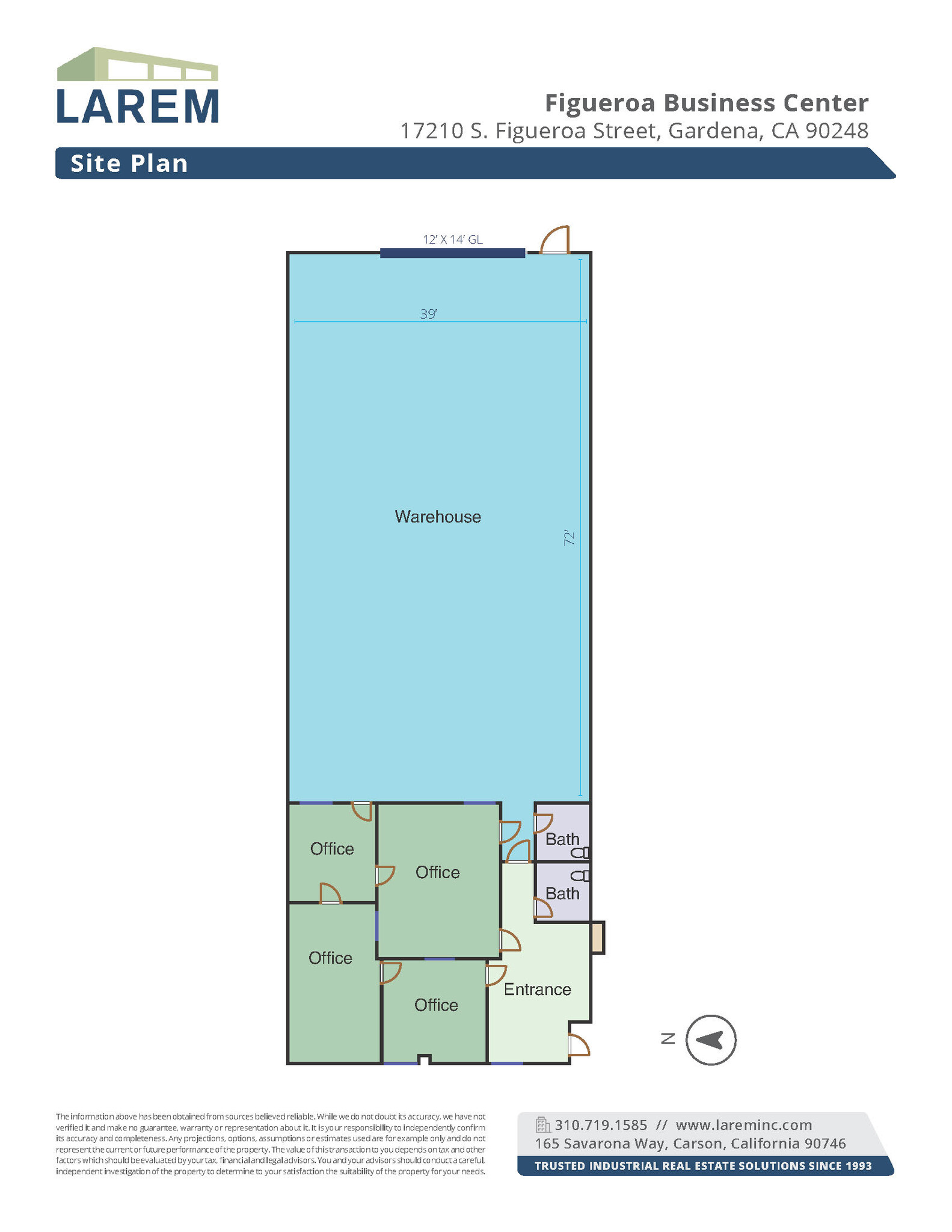 17202-17234 S Figueroa St, Gardena, CA à louer Plan d’étage– Image 1 sur 2