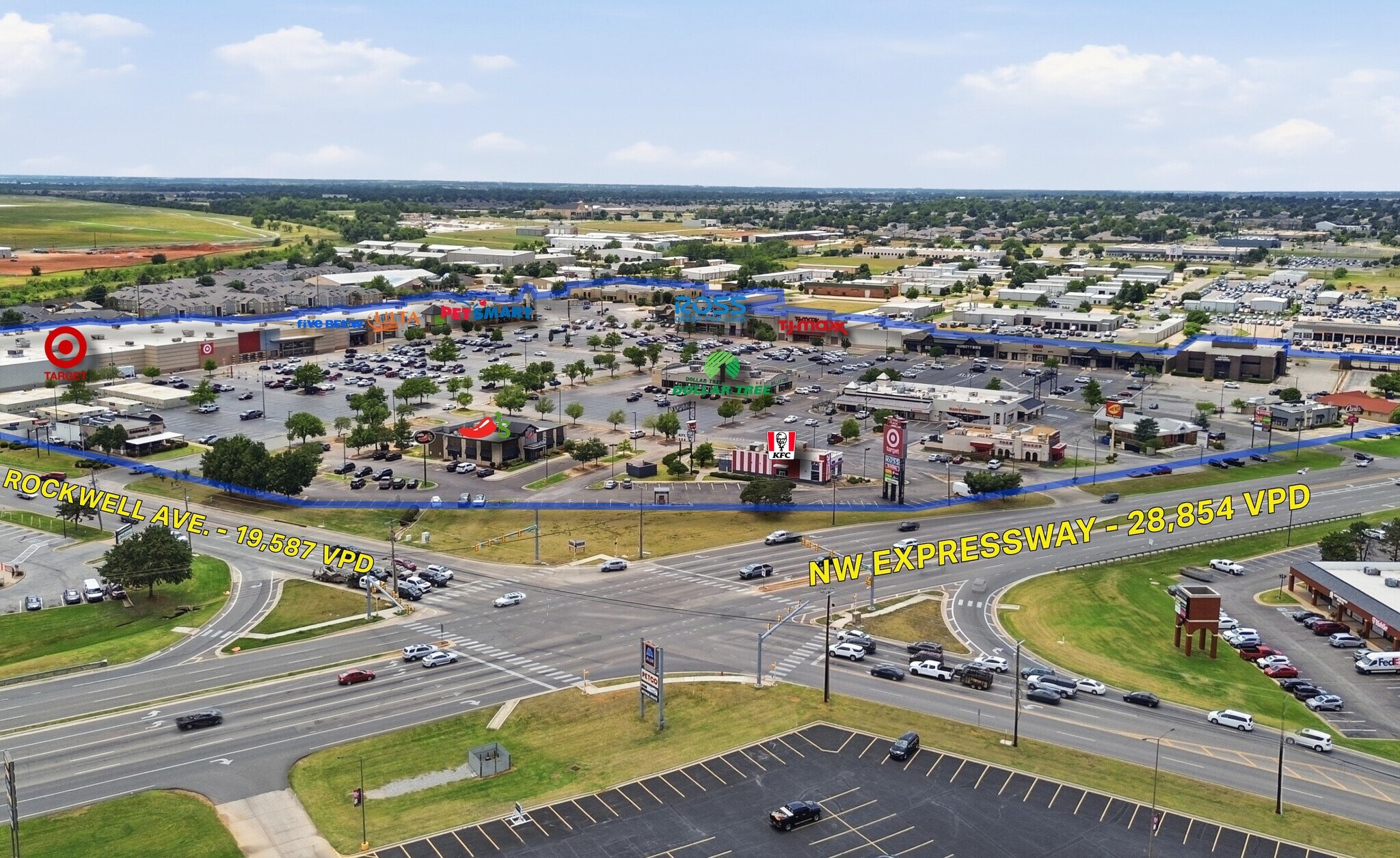 8503-8549 N Rockwell Ave, Oklahoma City, OK à louer Aérien– Image 1 sur 6
