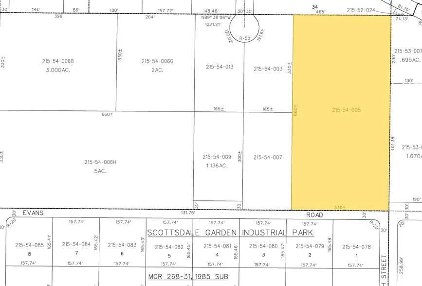 8350 E Evans Rd, Scottsdale, AZ à louer - Plan cadastral – Image 2 sur 6