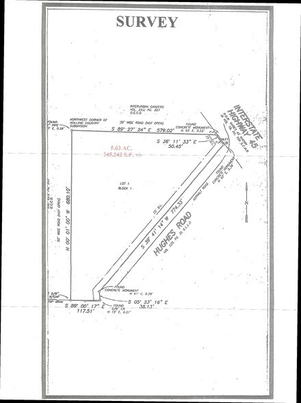 I-45 @ Hughes Rd, Dickinson, TX à vendre - Plan de site – Image 2 sur 2
