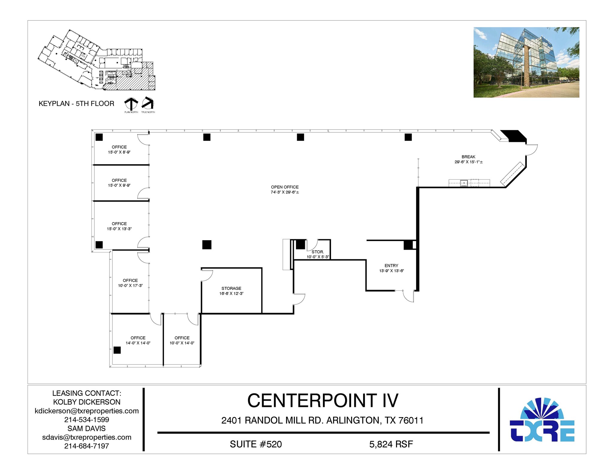 2401 E Randol Mill Rd, Arlington, TX à louer Plan d’étage– Image 1 sur 1