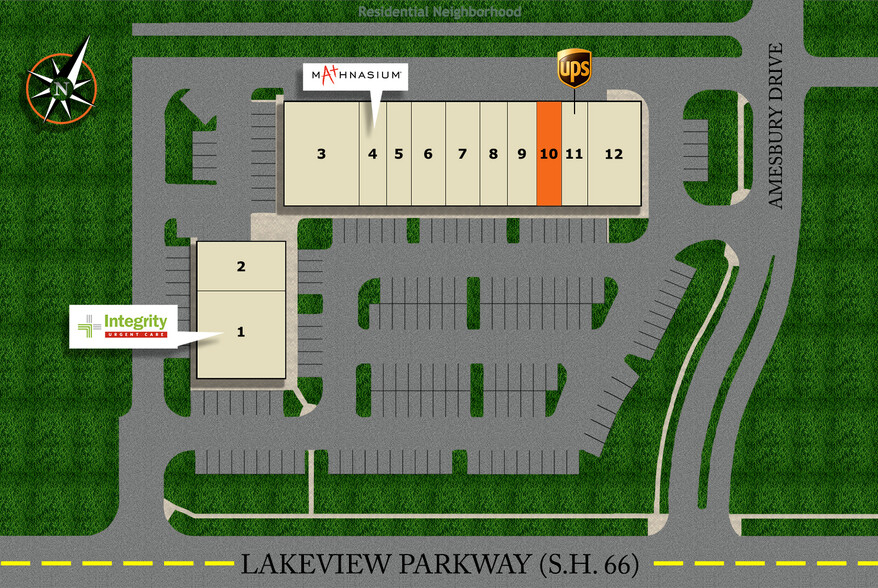 8301 Lakeview Pky, Rowlett, TX à louer - Plan de site – Image 2 sur 2