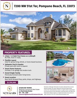 Plus de détails pour 7200 NW 51st Ter, Coconut Creek, FL - Santé à vendre