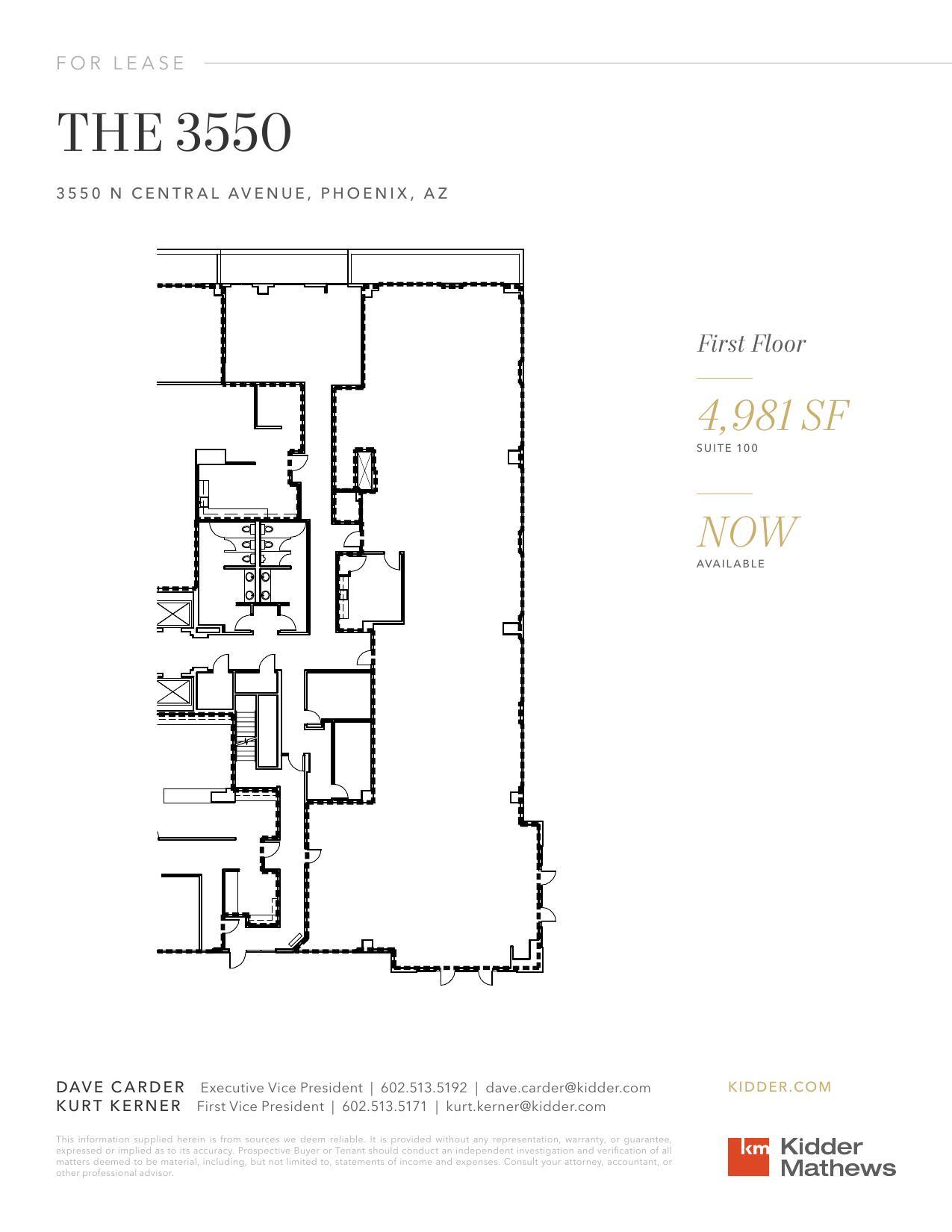 3550 N Central Ave, Phoenix, AZ à louer Plan d’étage– Image 1 sur 1