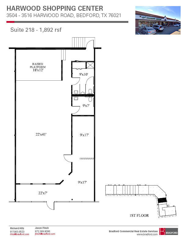 3504-3508 Harwood Rd, Bedford, TX à louer Plan d’étage– Image 1 sur 1