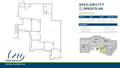 6215 Ferris Sq, San Diego, CA à louer Plan d’étage– Image 2 sur 2