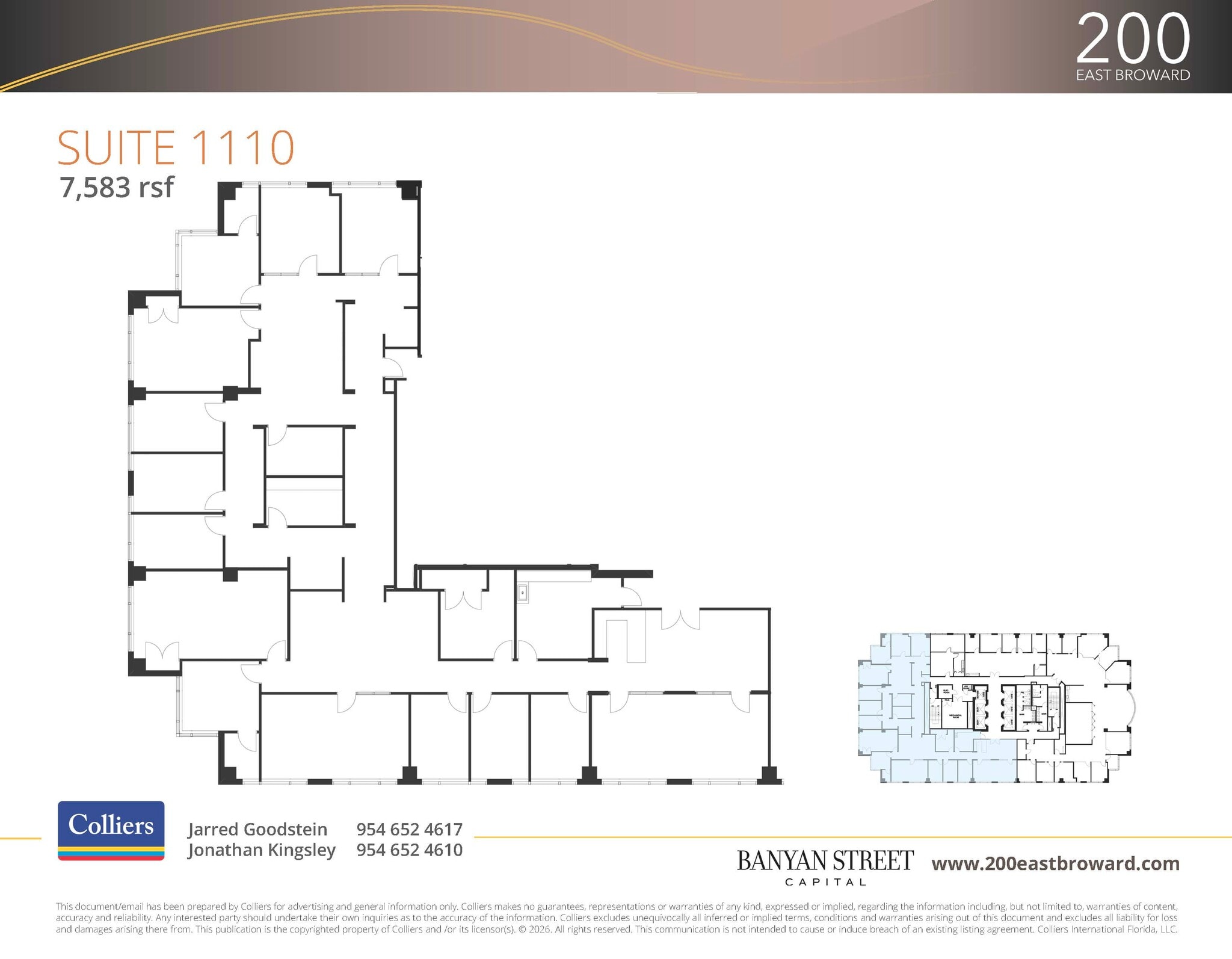200 E Broward Blvd, Fort Lauderdale, FL à louer Plan d’étage– Image 1 sur 2