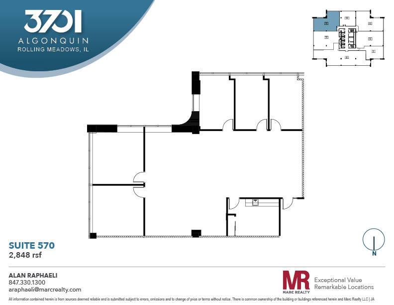 3701 Algonquin Rd, Rolling Meadows, IL à louer Plan d’étage– Image 1 sur 5