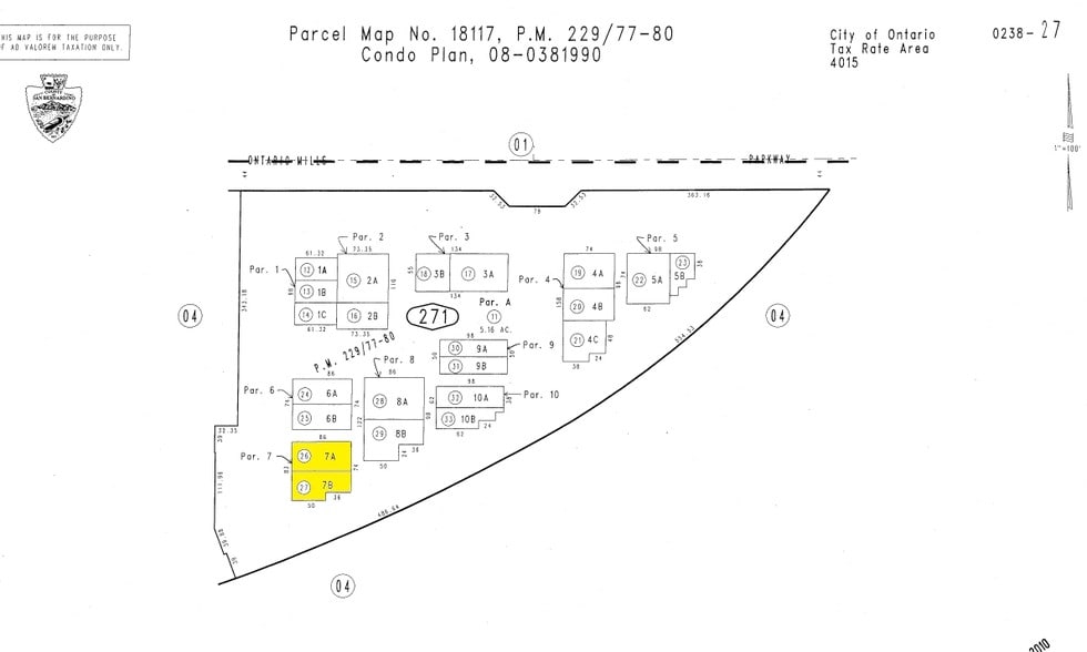 4686 Ontario Mills Pky, Ontario, CA à vendre - Plan cadastral – Image 2 sur 4