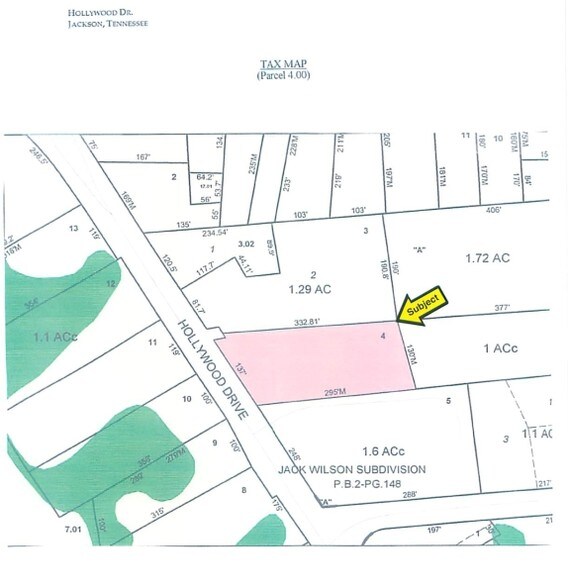 1421 Hollywood Dr, Jackson, TN à vendre - Plan cadastral – Image 3 sur 13