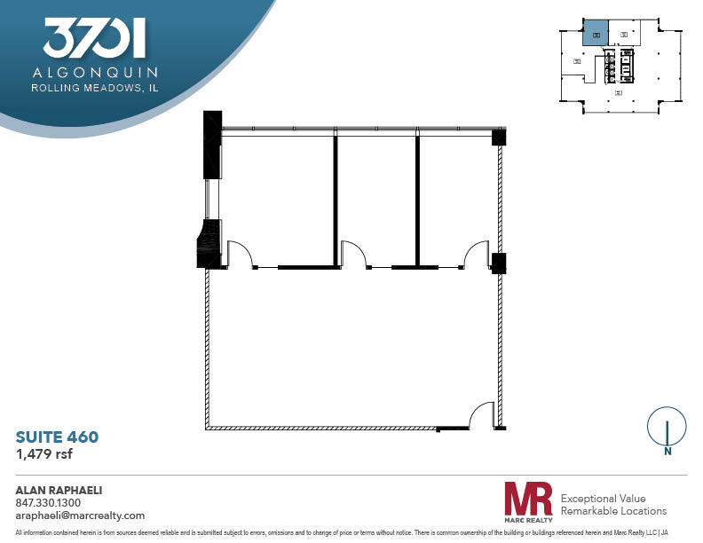 3701 Algonquin Rd, Rolling Meadows, IL à louer Plan d’étage– Image 1 sur 1