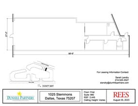 1025 N Stemmons Fwy, Dallas, TX à louer Plan d’étage– Image 1 sur 2