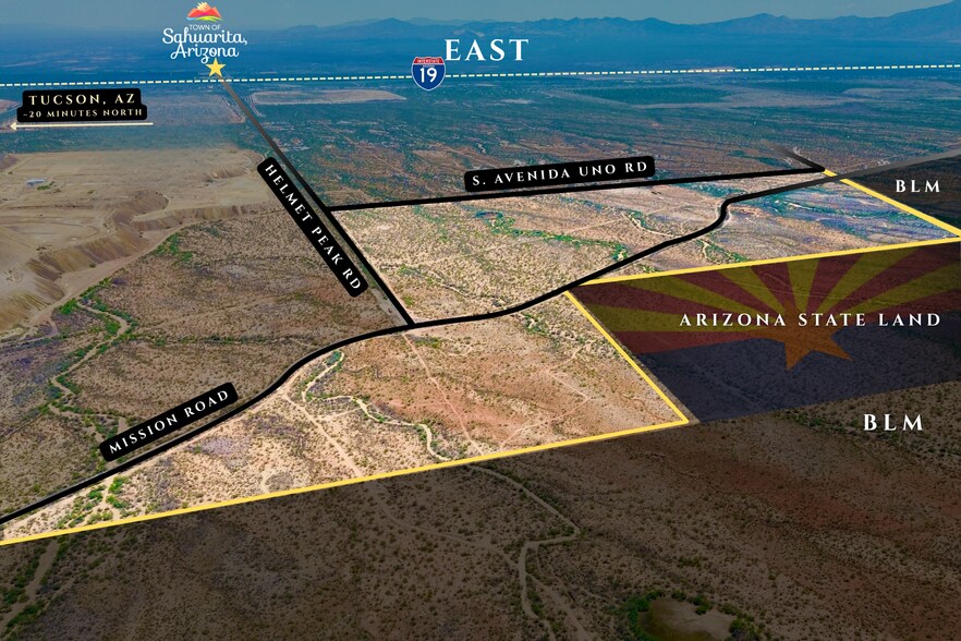 00 S Mission Rd & Helmet Peak Rd, Sahuarita, AZ à vendre - Aérien – Image 3 sur 16