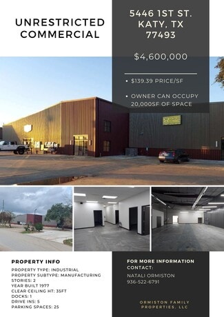 Plus de détails pour 5446 1st St, Katy, TX - Industriel/Logistique à louer