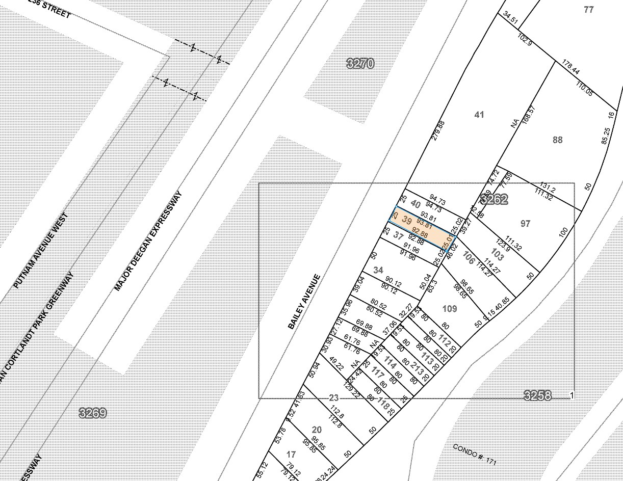 3474 Bailey Ave, Bronx, NY à louer Plan cadastral– Image 1 sur 3