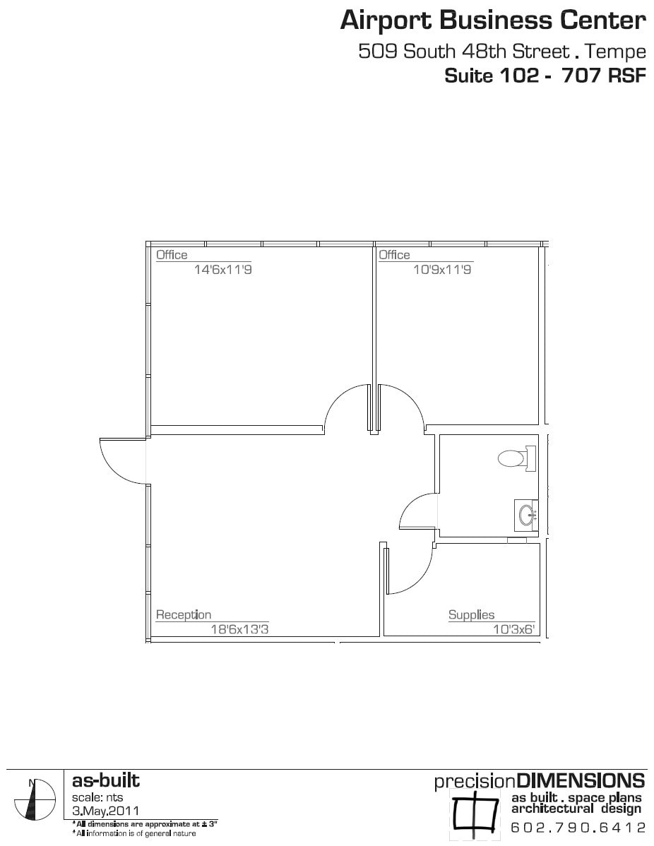 637 S 48th St, Tempe, AZ à louer Plan d’étage– Image 1 sur 6